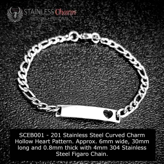 Stainless Steel Engraving Bracelet