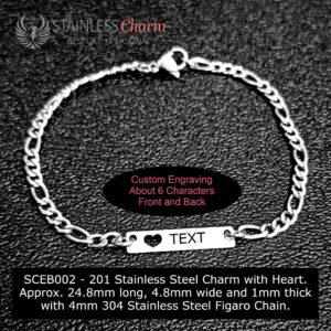 Stainless Steel Engraving Bracelet