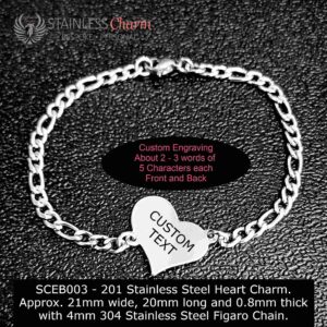 Stainless Steel Engraving Bracelet