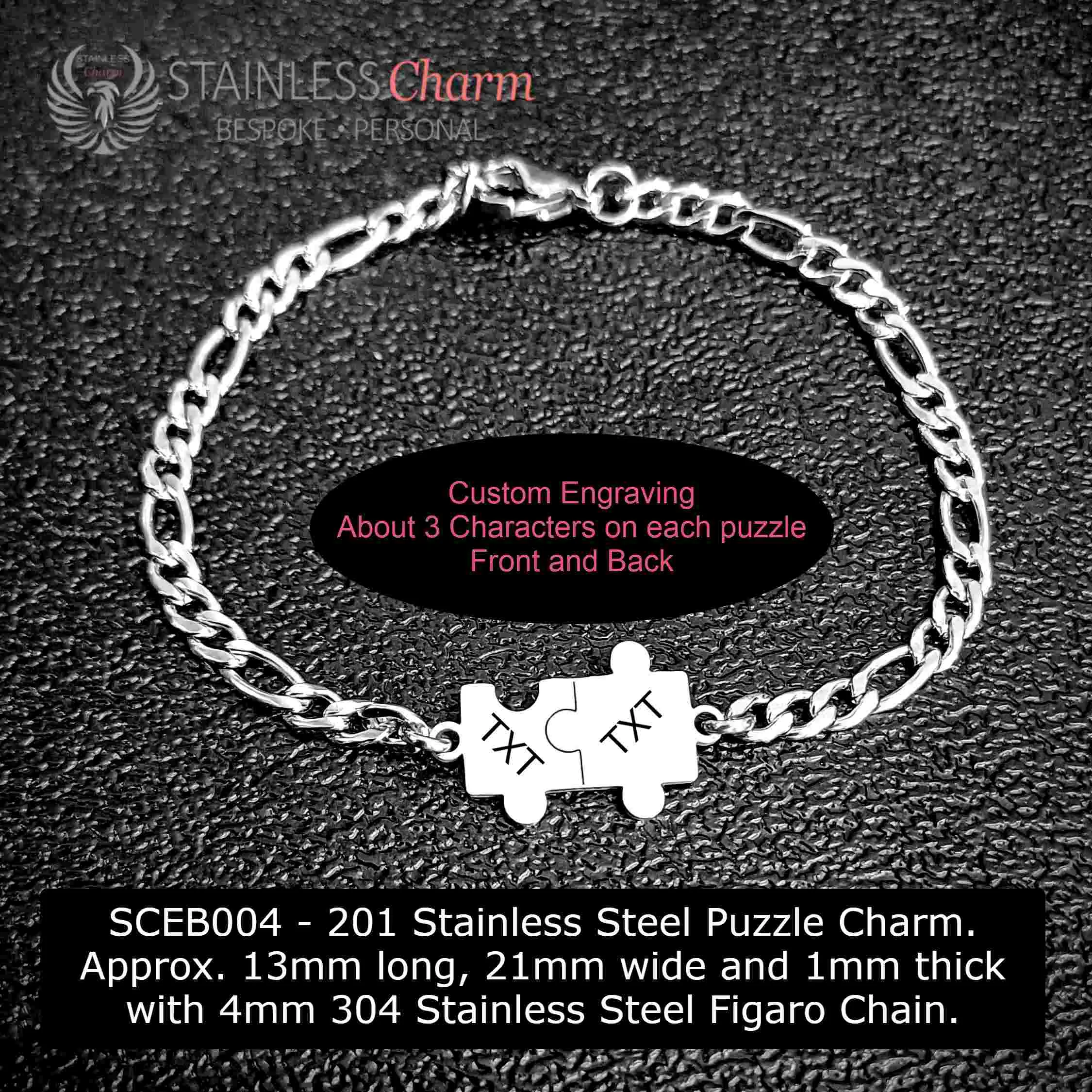 Stainless Steel Engraving Bracelet