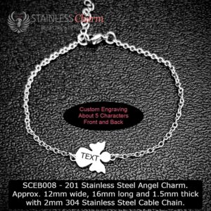 Stainless Steel Engraving Bracelet