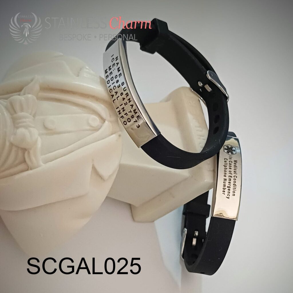 SCGAL025 - Silicone Medical Alert Bracelet