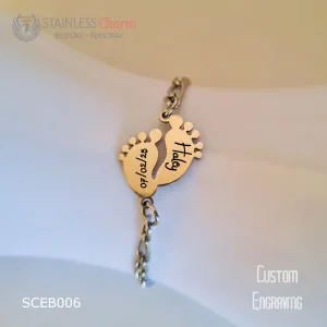 Stainless Steel Engraving Bracelet