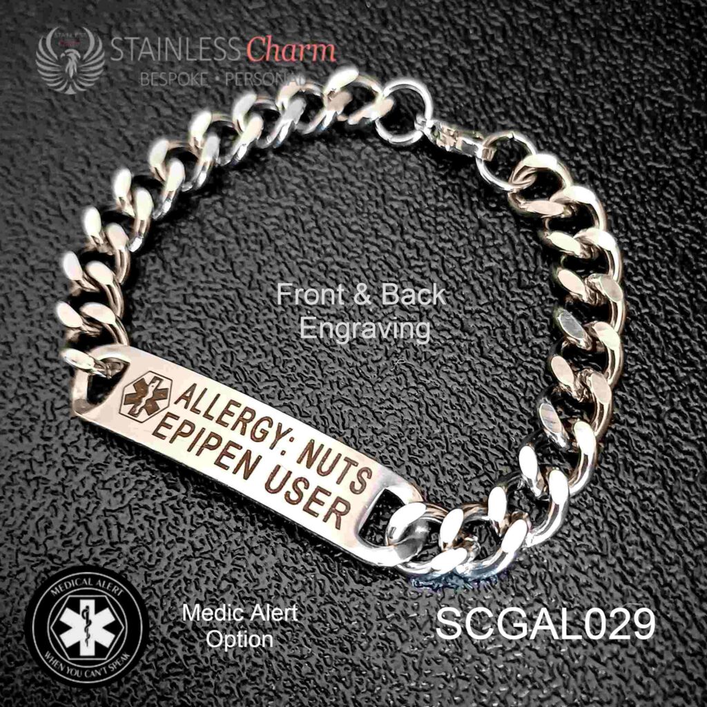 SCGAL029 - Stainless Steel Medical Alert Bracelet