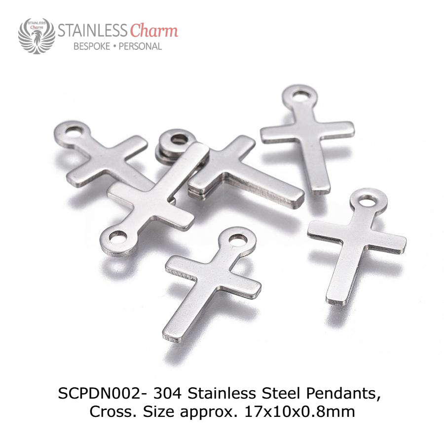 Cable Chain with Cross Pendant - SCPDN002 - Image 2