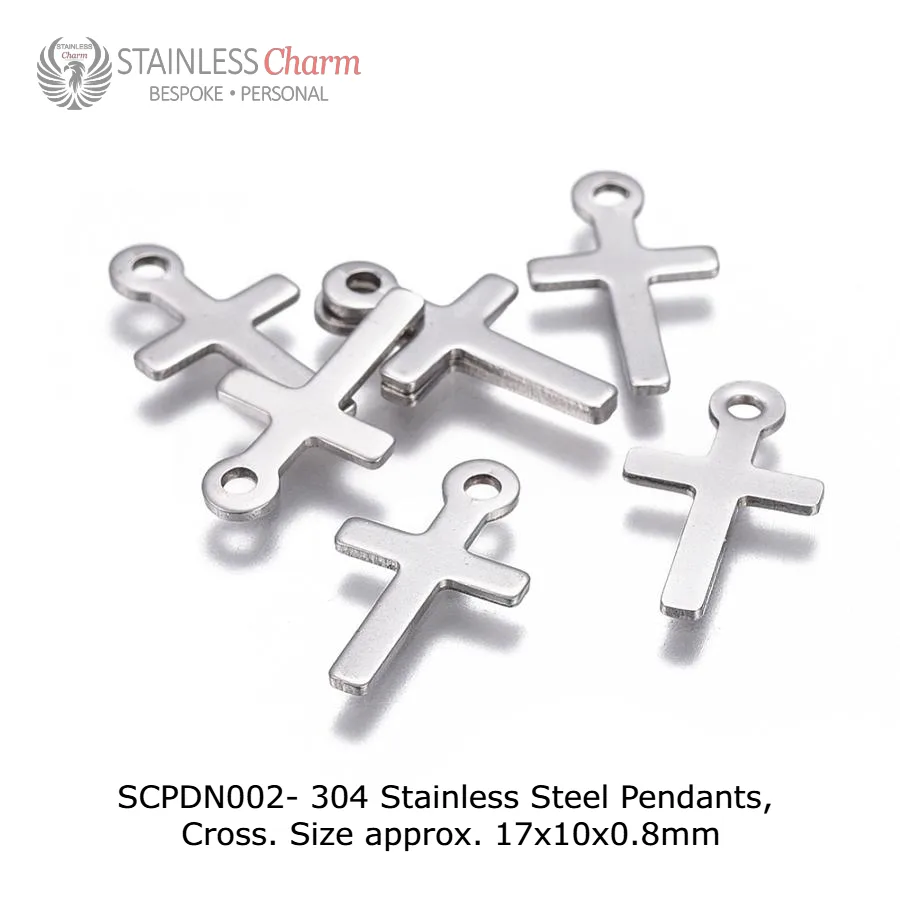 Cable Chain with Cross Pendant - SCPDN002 - Image 2