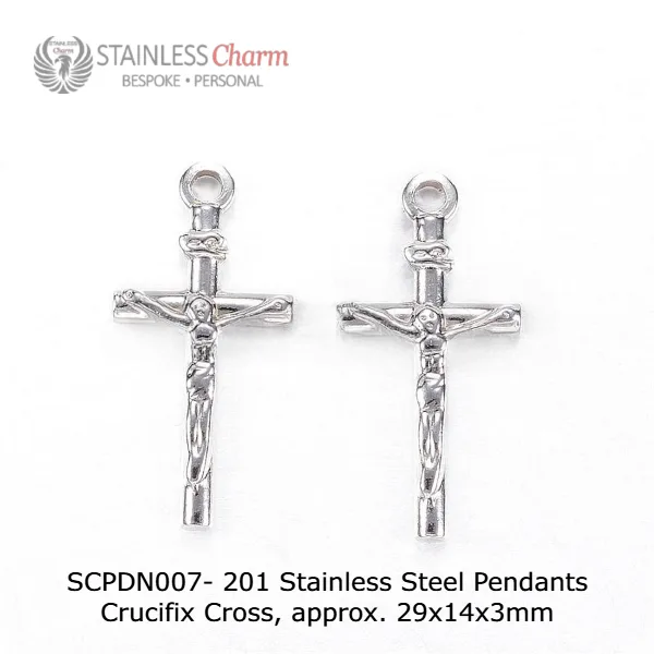 Passover Blessings Cable Chain with Crucifix Pendant - SCPDN007PO - Image 3