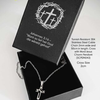 Passover Faith Cable Chain with Cross and Flower Pendant - SCPDN043PO