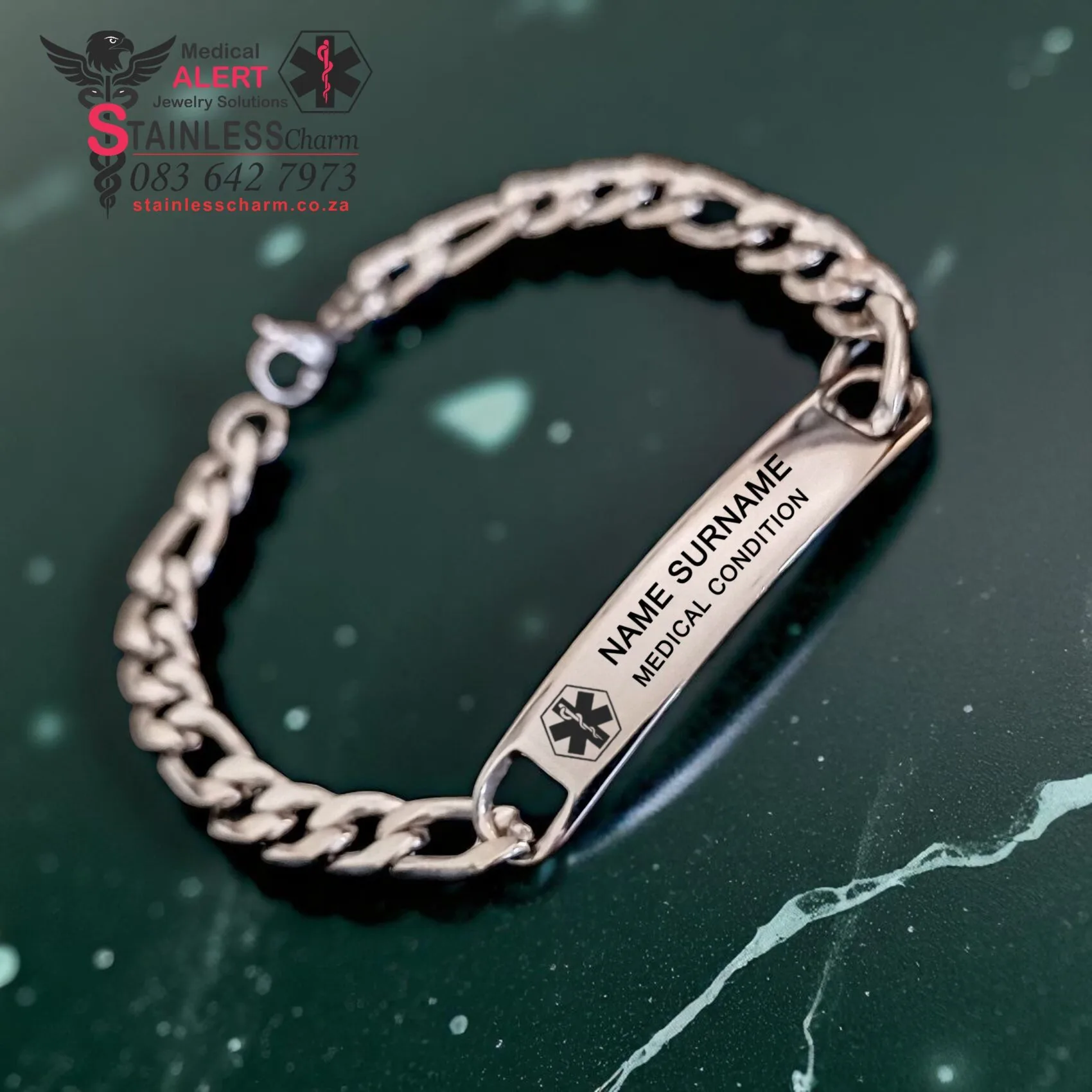 Small-Medium Link ID Bracelet - SCBSS002 - Image 2