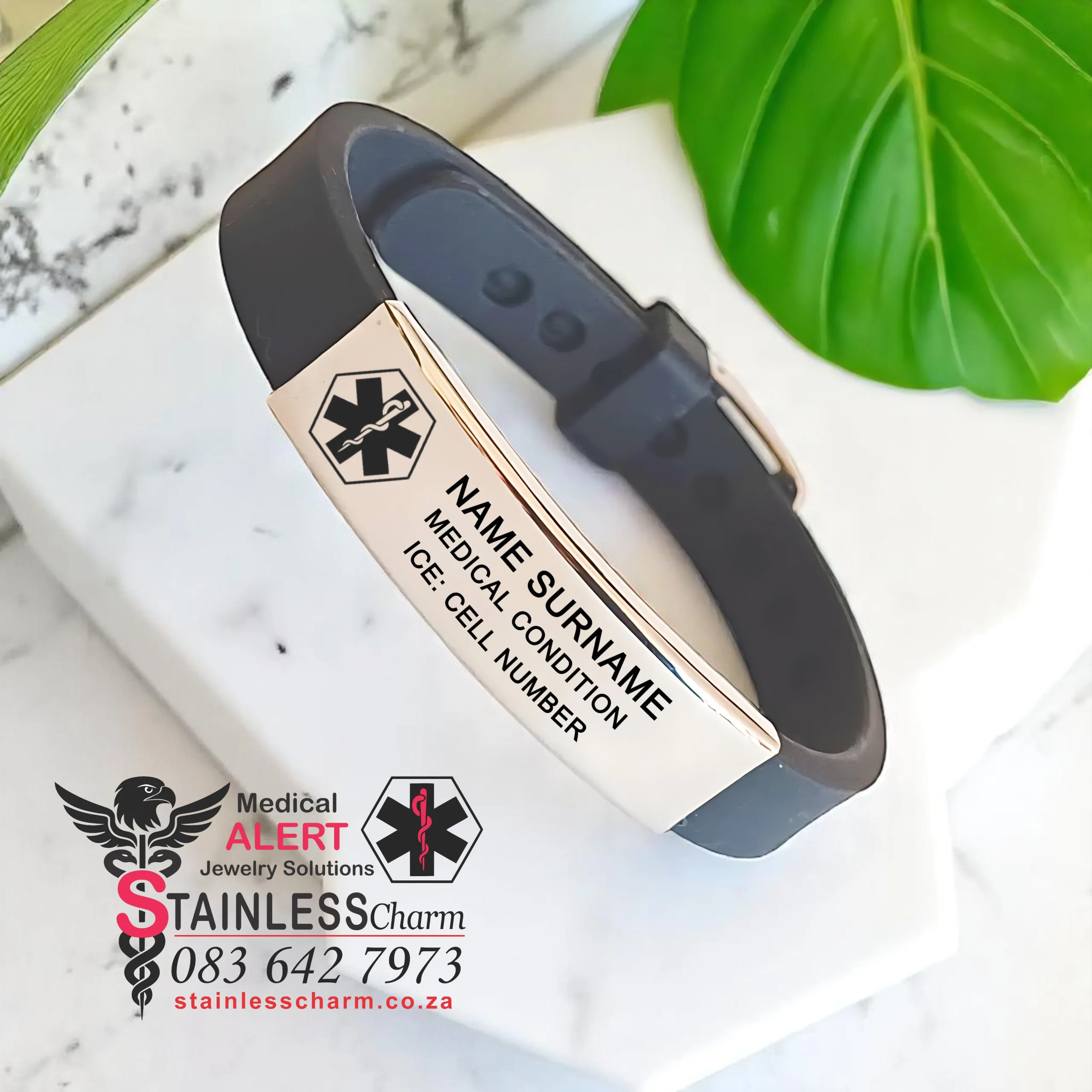 Silicone Band ID Bracelet - SCBSC01 - Image 2