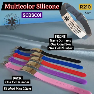 Silicone Band ID Bracelet - SCBSC01
