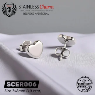 Heart Shape Stud Earrings - SCER006