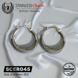 Hoop Earrings with Spring - SCER045