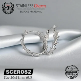 Hoop Leaf Earrings - SCER052