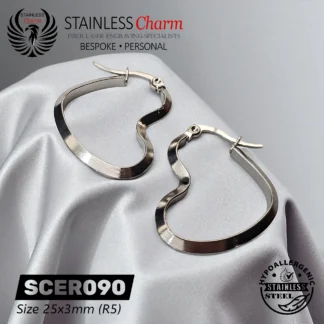 Heart Shape Hoop Earrings - SCER090
