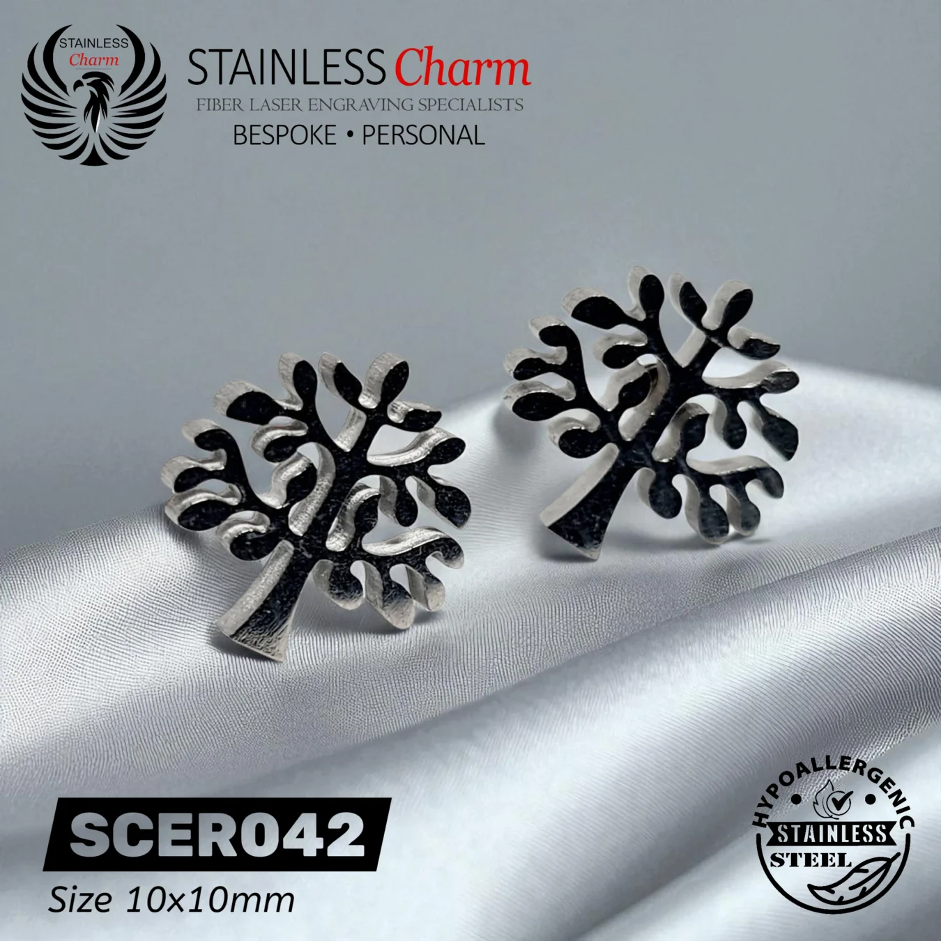Tree Shape Stud Earrings - SCER042