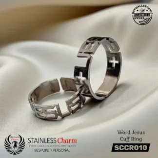 Word Jesus Cuff Ring - SCCR010
