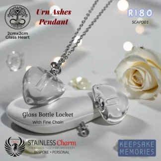 Glass Heart Bottle Locket - (SCAPD01)