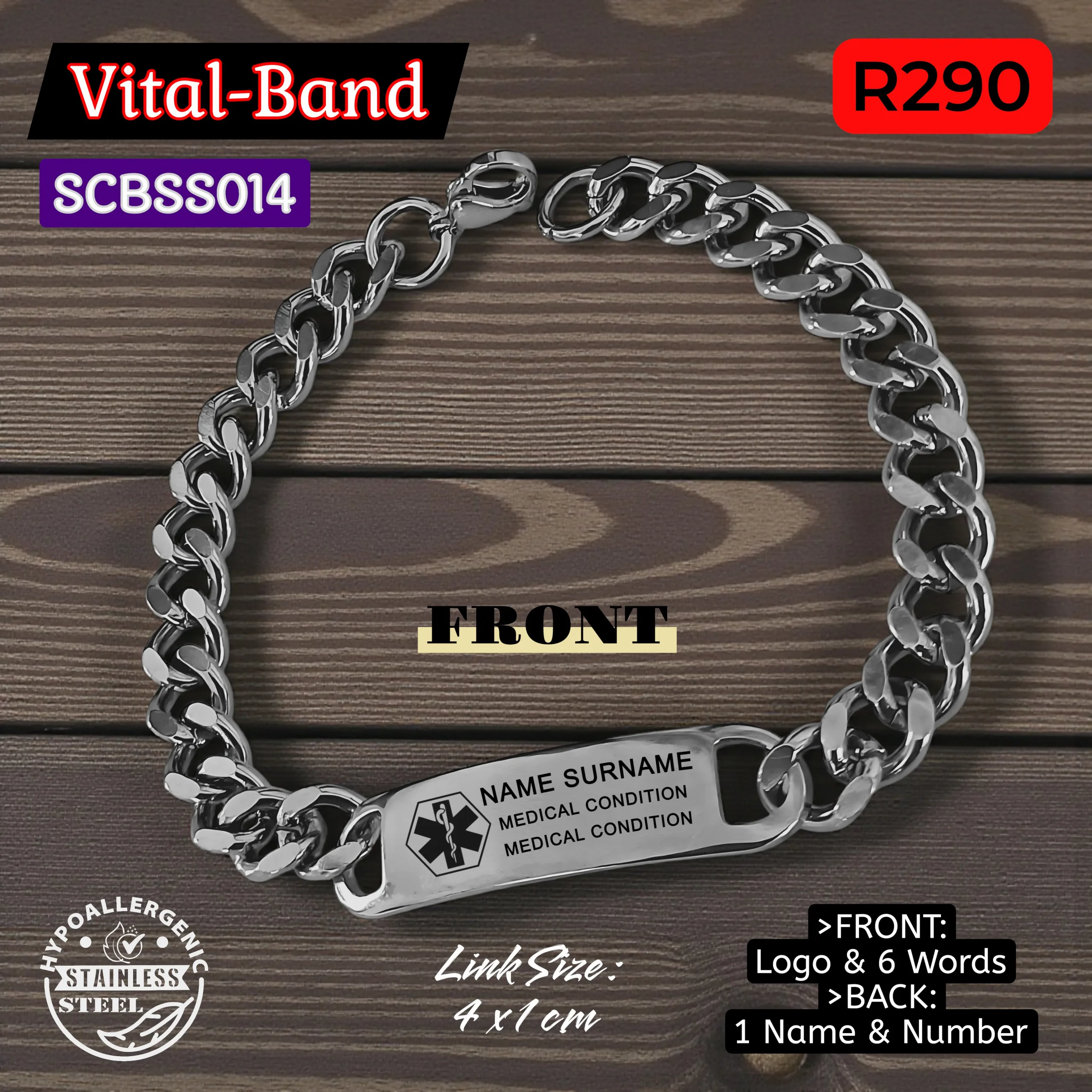 Vital-Band ID Bracelet - SCBSS014 - Image 2