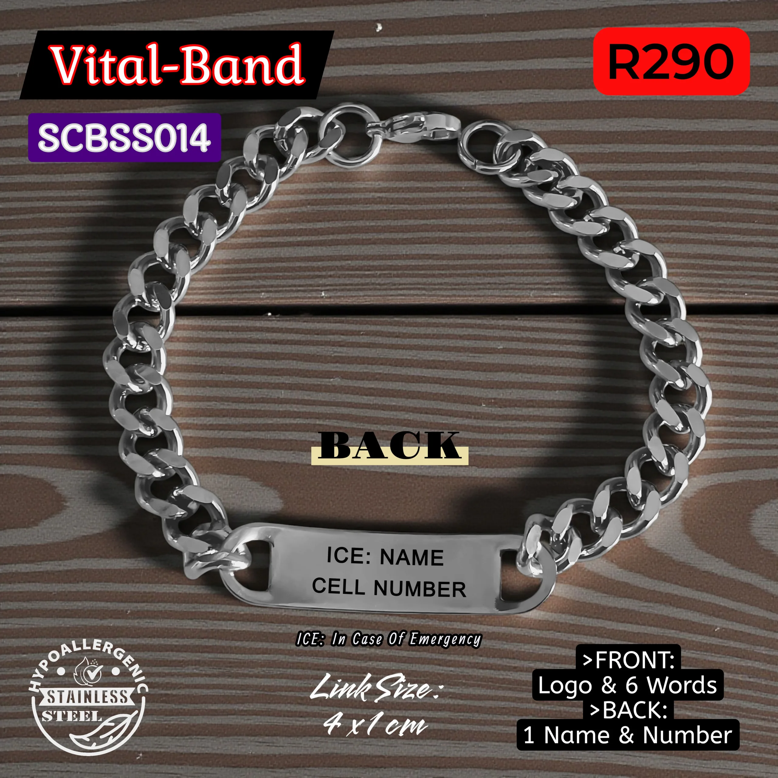 Vital-Band ID Bracelet - SCBSS014 - Image 3